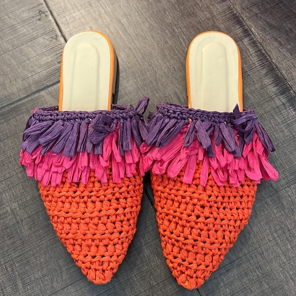 NWOT SPRING STRAW OR PAPER !!HANDMADE  SHOES SIZE 39 best fits size 8 - Picture 7 of 15